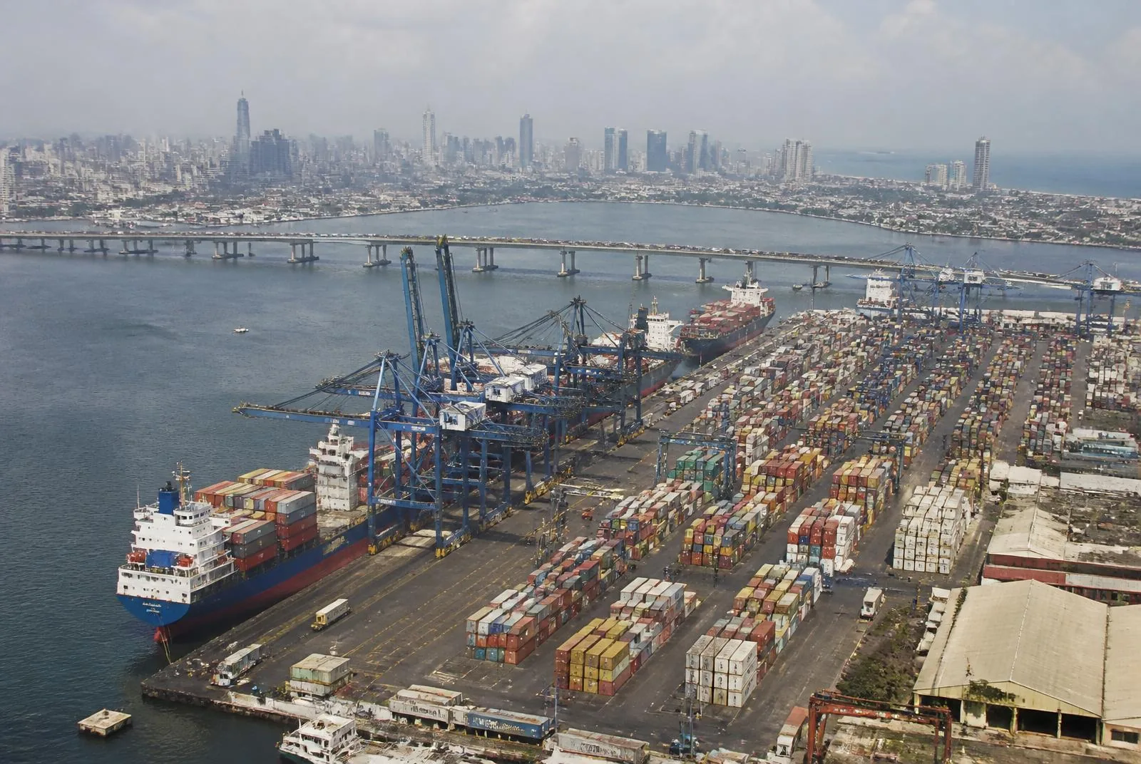 Container handling at Lagos port representing the supply route for imported consumer goods entering Nigeria
